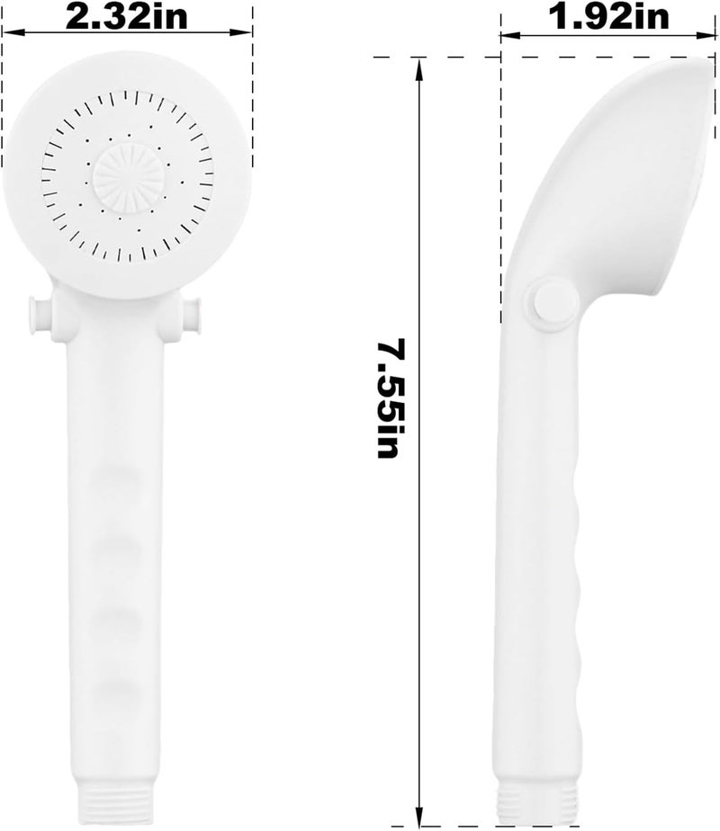 MarisFlow RV Shower Faucet with Shower head and Hose - Non-Metallic RV Shower Kit, On/Off Valve & Diverter, Handheld Shower Replacement for RV,5thWheels,Motorhomes,Travel Trailers,Campers（White） - Image 3